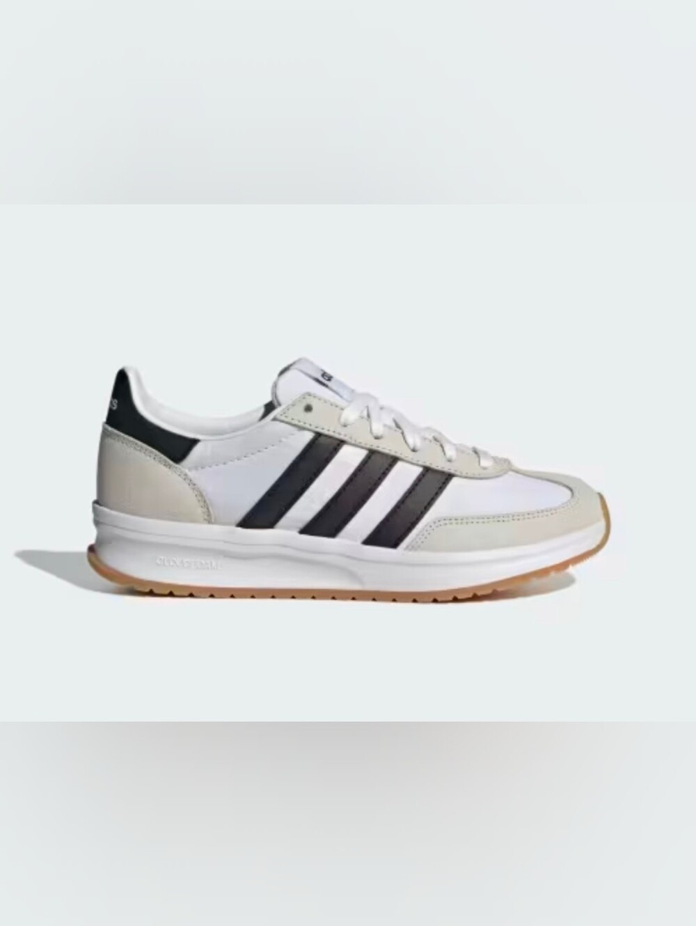 Adidas Kids White, Black and Gum Retro Runner Sneakers